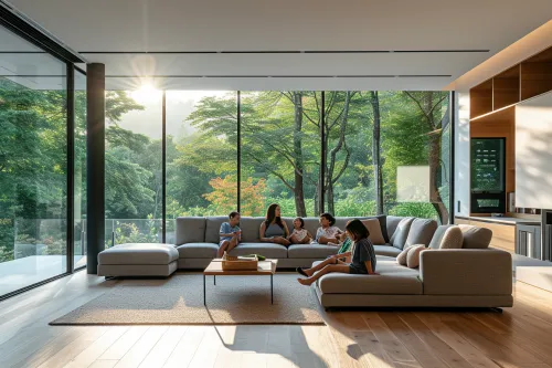 Vue sur le principe du chauffage réversible et sa gestion de la consommation énergétique par pompe à chaleur.